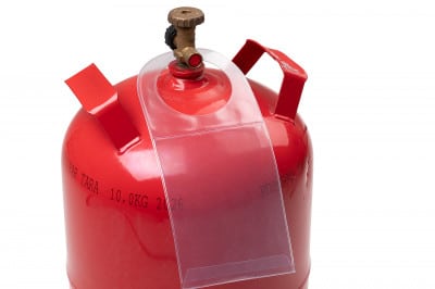 Gasflaschen-Hängetasche 130x297mm, transparent